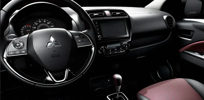 A photo of the center console for the 2024 Mitsubishi Mirage G4.
